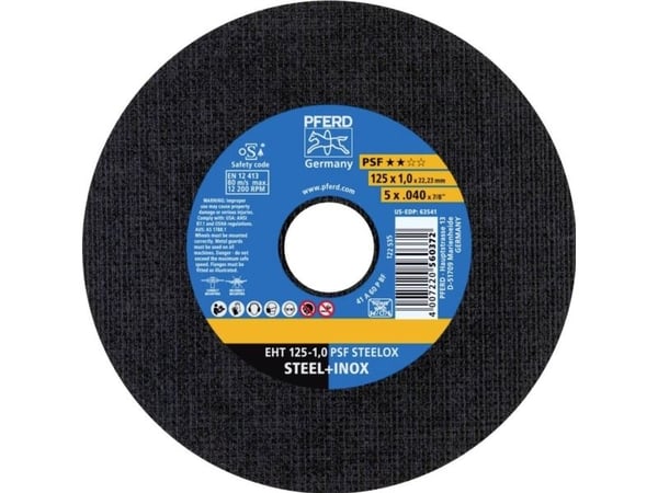PFERD 61721100, 12,5 cm, 1 mm, 12200 RPM, 25 stykker