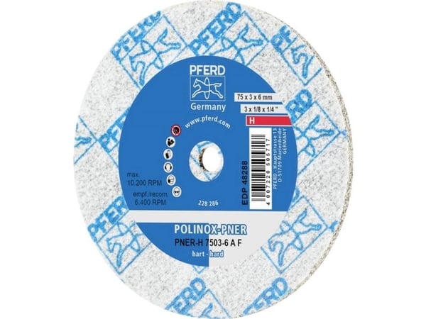 PFERD PNER-H 7503-6 A F, Metalli, 10200 rpm, 7,5 cm, 3 mm, 10 kpl