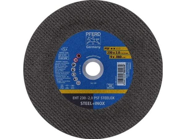 PFERD 69901410, Kappeskive, Flat senter, Rustfritt stål, Stål, Alle merker, 2,22 cm, 23 cm