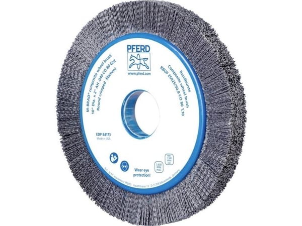 PFERD 79184173, Slipebørste, Universal, 1800 o/min, Rund, 5,08 cm, 25 cm