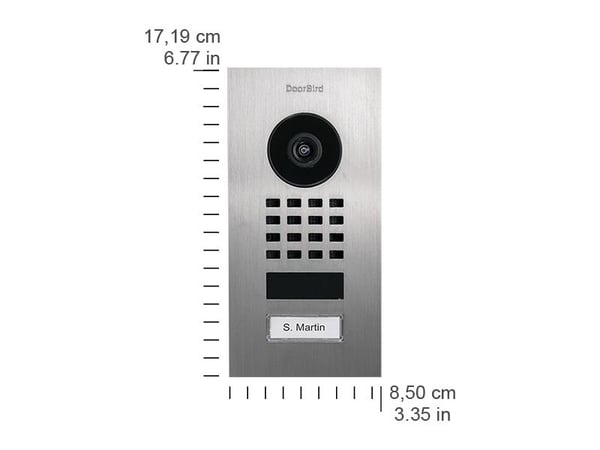 DoorBird DoorBird D1101V IP video dørstasjon innfelt rustfritt stål V2A