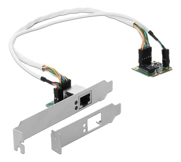 Delock Mini PCIe I/O PCIe half size 1 x Gigabit LAN Low Profile - Nätverksadapter - PCIe Half Mini Card - Gigabit Ethernet x 1