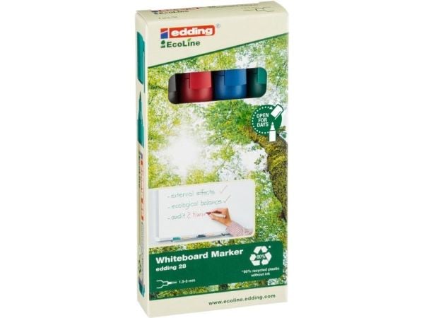 Edding whiteboardpennor/markeringspennor, 4 färger (28/4S ED)