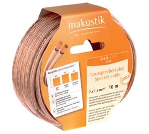 Inakustik 10m Star kaiutinkaapeli, 10 m, läpinäkyvä