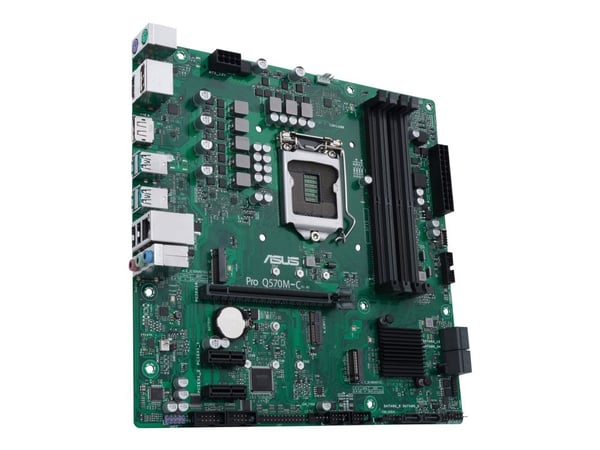 ASUS Pro Q570M-C/CSM - Hovedkort - micro ATX - LGA1200-sokkel - Q570 Chipset - USB 3.2 Gen 2, USB-C Gen1, USB 3.2 Gen 1 - Gigabit LAN - innbygd gra...