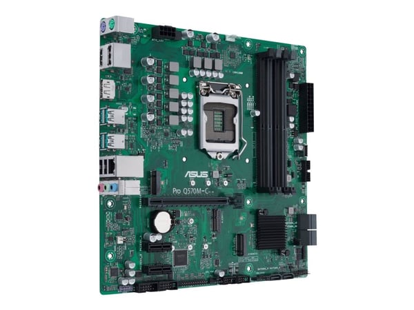 ASUS Pro Q570M-C/CSM - Hovedkort - micro ATX - LGA1200-sokkel - Q570 Chipset - USB 3.2 Gen 2, USB-C Gen1, USB 3.2 Gen 1 - Gigabit LAN - innbygd gra...