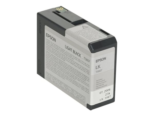 Epson T580 - 80 ml - lys svart - original - blekkpatron - for Stylus Pro 3800, Pro 3880
