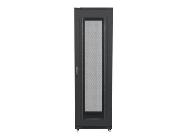 Lanberg - Rack skap - med 4 kjølevifter - 230 V - svart, RAL 9004 - 42U - 19"