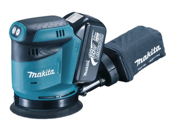 Makita DBO180RTJ - Eksentersliper - trådløs - 125 mm - 2 batterier - 18 V