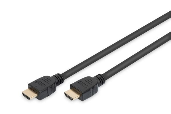 DIGITUS - Ultra High Speed - HDMI-kabel med Ethernet - HDMI hann til HDMI hann - 1 m - trippel beskyttelse - svart - 8 K 60 Hz (7680 x 4320) støtte