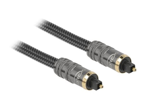 Delock - Digital audiokabel (optisk) - SPDIF - TOSLINK hann til TOSLINK hann - 2 m - fiberoptisk - antrasitt
