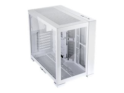 Lian Li O11 Dynamic Mini - Tower - ATX - sidepanel med vindu (herdet glass) - ingen strømforsyning (SFX12V/SFX-L12V) - snøhvitt - USB/lyd