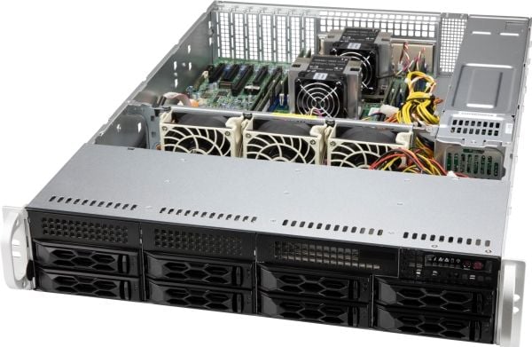 Supermicro SCLA25TQC R609LP - Rackmonterbar - 2U - forbedret og utvidet ATX - SATA/SAS - hot-swap 650 watt - svart