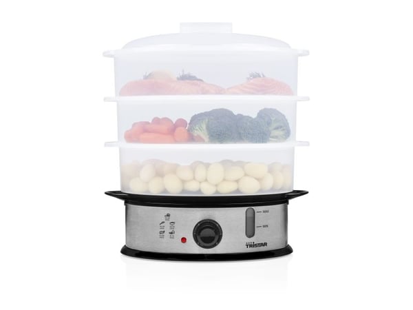 Tristar VS-3914, 3 kurver, Sort, Rustfritt stål, Translucent, Rotasjon, Front, 11 l