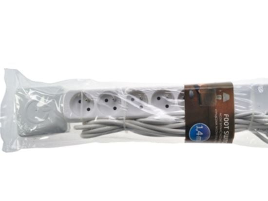 Solight grenuttag 3 uttag vit strömbrytare 1,5 m
