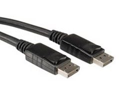 ROLINE 5m DisplayPort, 5 m, DisplayPort, DisplayPort, Hankjønn, Hankjønn, Sort