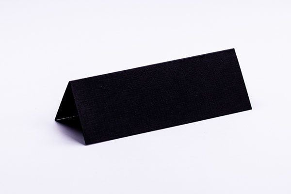 Kort til bord 10x7 cm sort tekstur 10 stk.