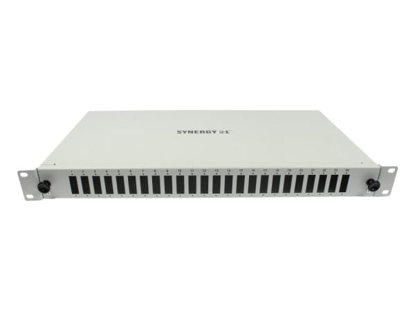 LWLPatchpanel for 24xSCDuplex LC-Quad-kontakter 191HE uten SCLCK-koblinger lysgrå Synergy 21