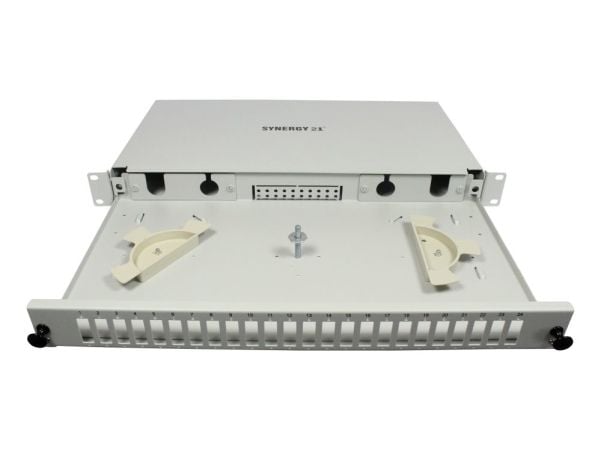 LWLPatchpanel for 24xSCDuplex LC-Quad-kontakter 191HE uten SCLCK-koblinger lysgrå Synergy 21