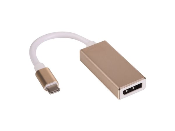 Akyga AK-AD-56 - USB / DisplayPort-adapter - USB-C (hann) til DisplayPort (hunn) - USB 3.1 - 15 cm - 4K-støtte
