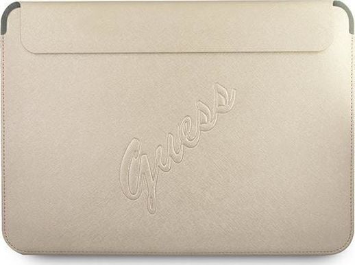 Alkuperäinen kannettavan tietokoneen holkki Saffiano Script GUCS13PUSASLG 13" Gold