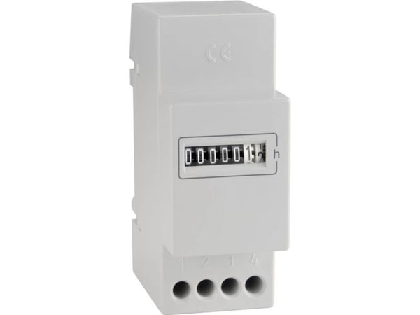 Bauser driftstimeteller for DIN-skinne, serie 660 666.6/008-022-0-1-001