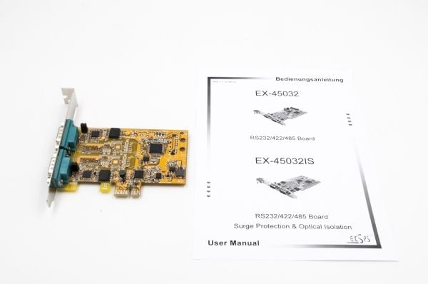 EXSYS EX-45032IS, PCI, Serial, RS-485, RS-422, RS-232, Orange, 16 B, 8, 7
