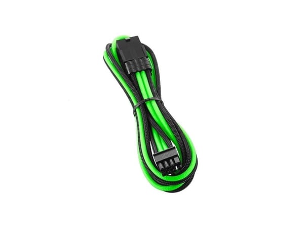CableMod PRO ModMesh - Strømforlengelseskabel - 8-pins PCIe-strøm (hann) til 8-pins PCIe-strøm (hunn) - 45 cm - formstøpt - svart, lys grønn