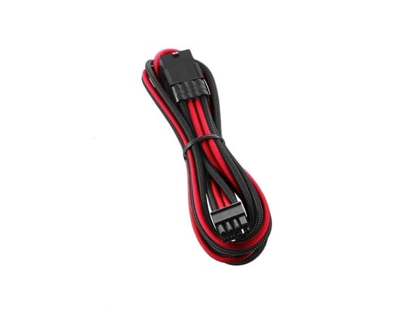 CableMod PRO Series ModMesh - Strømforlengelseskabel - 8-pins PCIe-strøm (hann) til 8-pins PCIe-strøm (hunn) - 45 cm - formstøpt - svart, rød