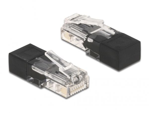 Delock - Nettverkterminator - RJ-45 (hann) - svart