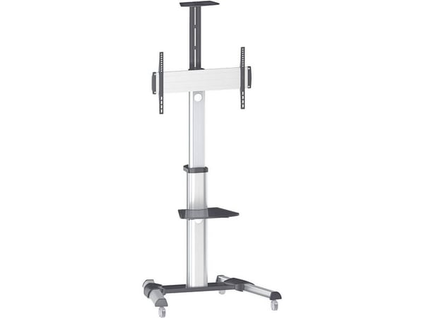 Manhattan TV & Monitor Mount, Trolley Stand, 1 screen, Screen Sizes: 37-65", Silver, VESA 200x200 to 600x400mm, Max 50kg, LFD, Lifetime Warranty - ...