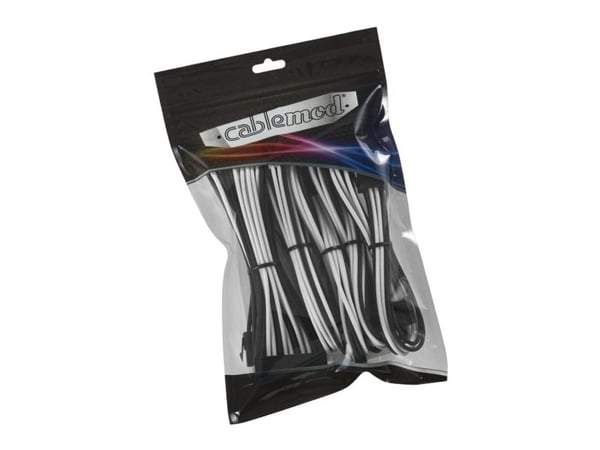 CableMod Classic ModMesh 8+6 Series Cable Extension Kit - Strømkabelsett - svart, hvit