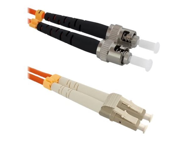 Qoltec - Koblingskabel - LC/UPC-multimodus (hann) til ST/UPC-multimodus (hann) - 2 m - fiberoptisk - dupleks - 50 / 125 mikroner - OM2 - halogenfri...