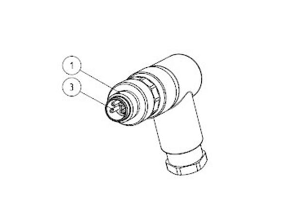 TE Connectivity T4113001051-000 Anturi, toimilaitteen liitin, M12 Liitin, kulmaliitin Navanumero (RJ): 5 1 kpl