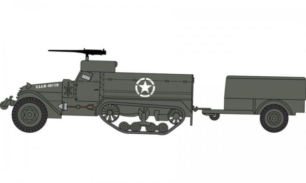 Airfix A02318V, Military truck model, Montert på forhånd, 1:76, M3 Half-Track, Hankjønn, Plast