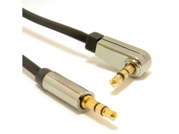 Cablexpert - Lydkabel - mini-phone stereo 3.5 mm hann til mini-phone stereo 3.5 mm hann høyrevinklet - 1 m