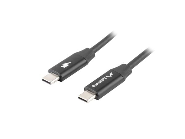 Lanberg - USB-kabel - USB-C (hann) til USB-C (hann) - USB 2.0 - 20 V - 3 A - 1.8 m - USB Power Delivery (60W) - svart