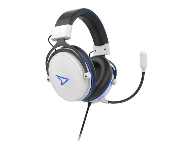 Steelplay HP52 - Headset - fullstorlek - kabelansluten - USB, 3,5 mm kontakt - vit