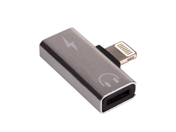 Akyga AK-AD-64 - Lightning-ladeadapter - Lightning hann til Lightning hunn - sølv