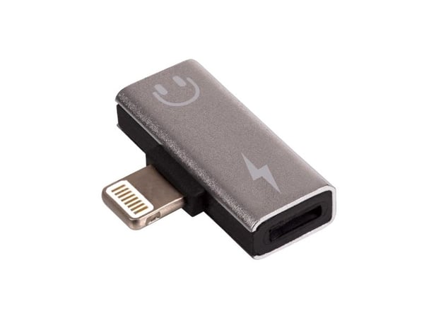 Akyga AK-AD-64 - Lightning-ladeadapter - Lightning hann til Lightning hunn - sølv