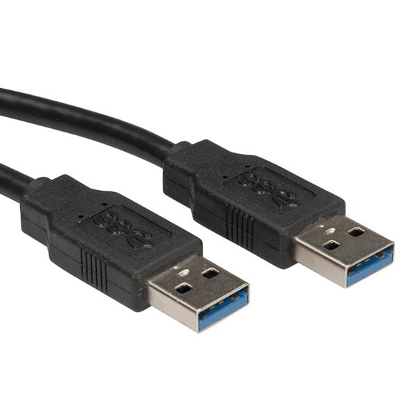 ROLINE 11.02.8971, 3 m, USB A, USB A, USB 3.2 Gen 1 (3.1 Gen 1), Hankjønn/hankjønn, Sort
