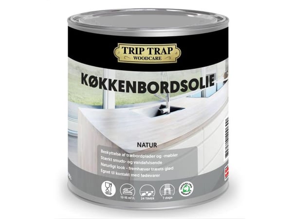 Plejeolie Trip Trap Køkkenbordsolie Natur 750 ml