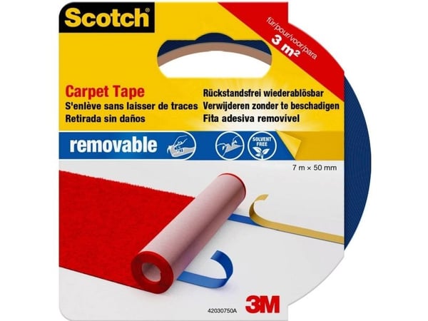 3M Scotch® gulv-/tepptape blå (L x B) 7 m x 50 mm - 1 stk