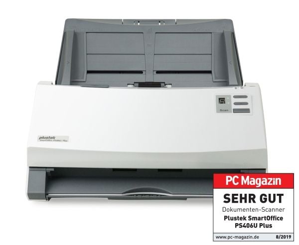 Plustek SmartOffice PS406U Plus - Dokumentskanner - Dobbel CIS - Dupleks - 216 x 5080 mm - 600 dpi x 600 dpi - inntil 40 spm (mono) / inntil 40 spm...