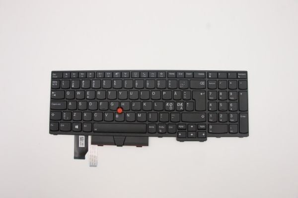 Chicony - Erstatningstastatur for bærbar PC - med Trackpoint, UltraNav - bakbelysning - QWERTY - Nordisk - svart - for ThinkPad L15 Gen 1 20U7, 20U8