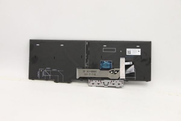 Transimage - Erstatningstastatur for bærbar PC - med ClickPad, Trackpoint - bakbelysning - AZERTY - Fransk - svart - for ThinkPad L15 Gen 1 20U7, 20U8