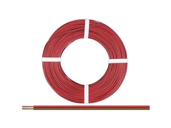 Donau Elektronik 225-080 tråd 2 x 0,25 mm² rödbrun 50 m
