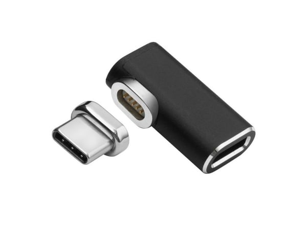 MicroConnect - USB-C-jatkojohdin - USB-C (uros) kulmikas, magneettinen USB-C:hen (naaras)