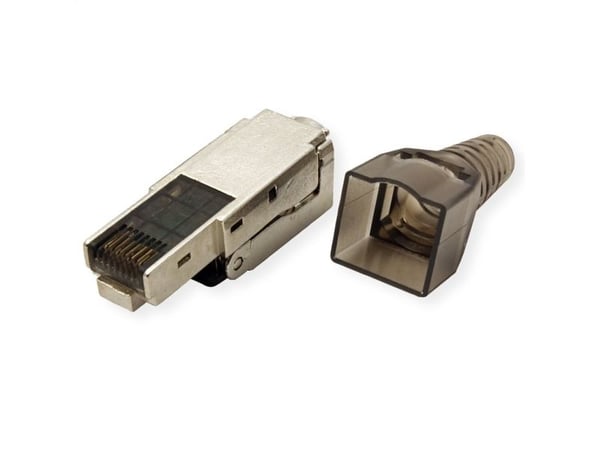 Value 26.99.0371, RJ-45, Sølv, Polykarbonat (PC), Zink, Cat6e, Gull, ISO/IEC11801, IEC60603-7
