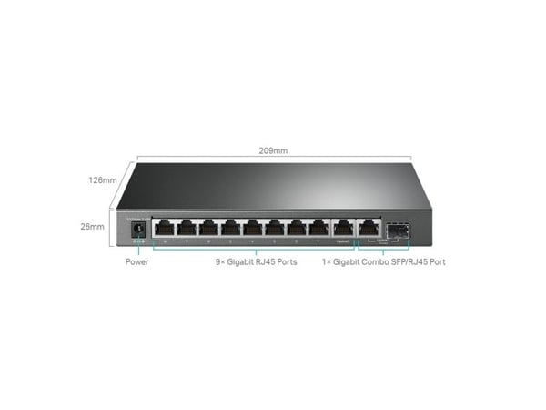 TP-Link TL-SG1210MPE, Håndtert, L2, Gigabit Ethernet (10/100/1000), Strøm over Ethernet (PoE)